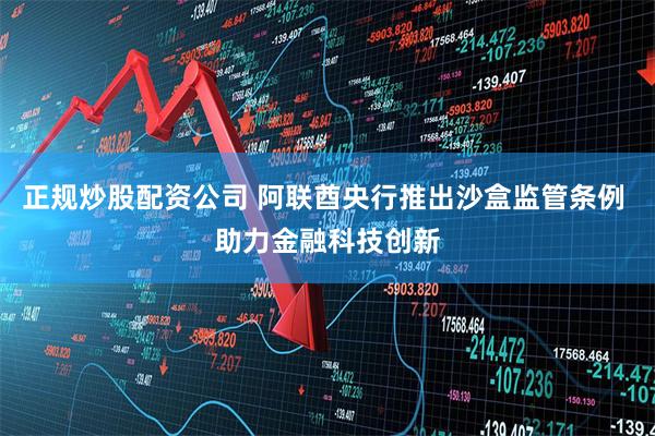 正规炒股配资公司 阿联酋央行推出沙盒监管条例 助力金融科技创新
